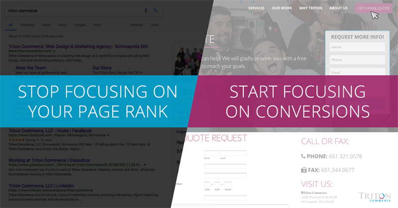 Stop Focusing On Your Page Rank, Start Focusing On Conversions