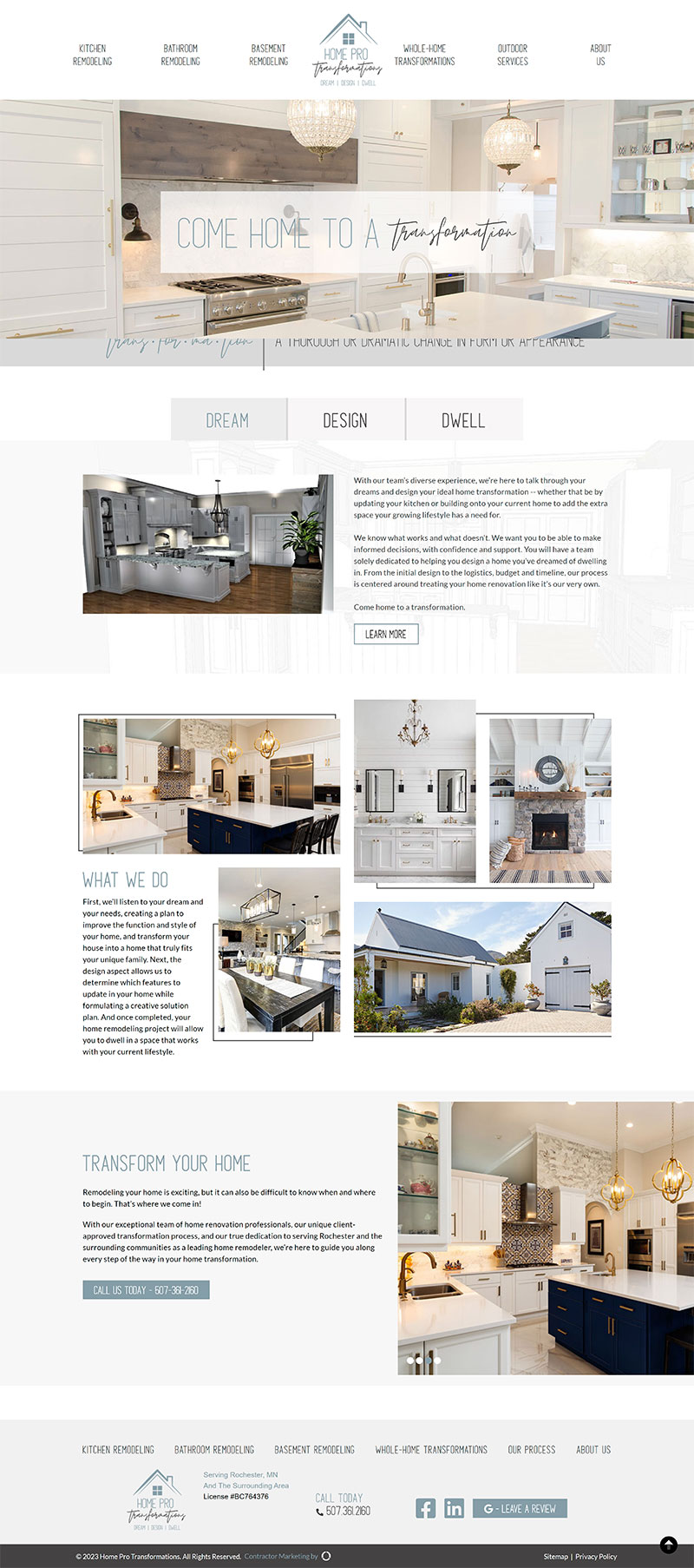 Home Pro website redesign