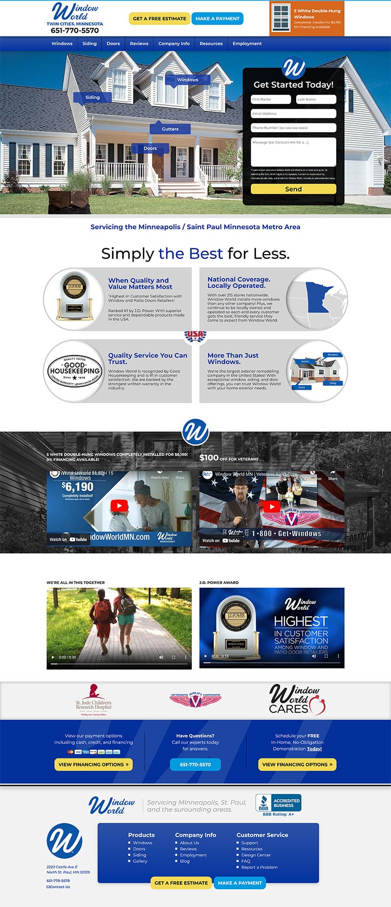 Window World website redesign