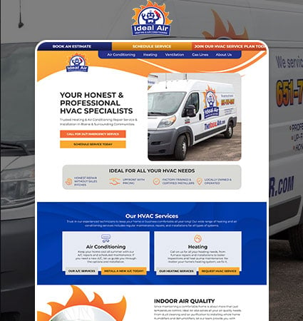 Ideal Air HVAC Web Design