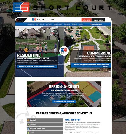 Sportcourt Web Design MN