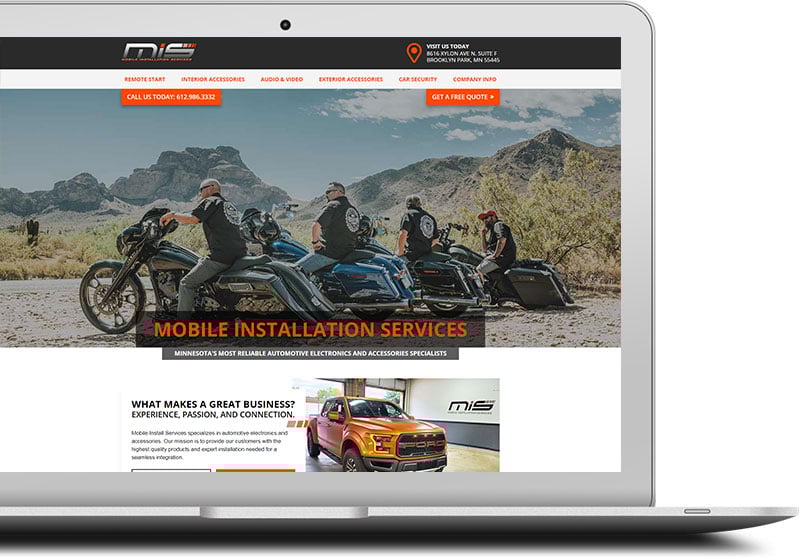auto installer website redesign