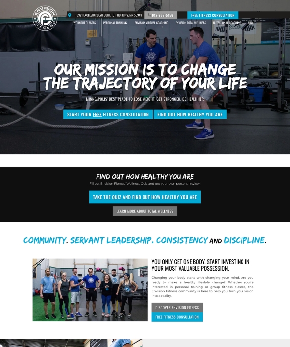 Envision Fitness Website
