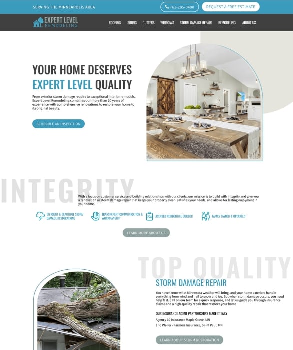 Expert Level Remodeling Website