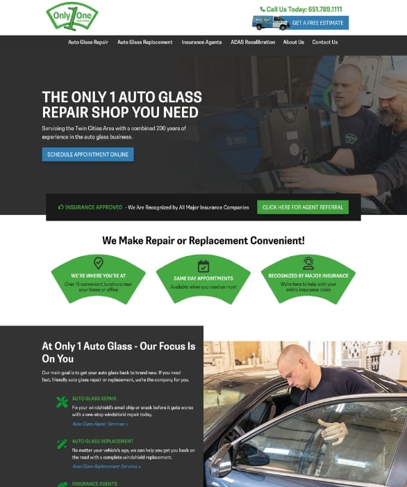 Only 1 Auto Glass Website
